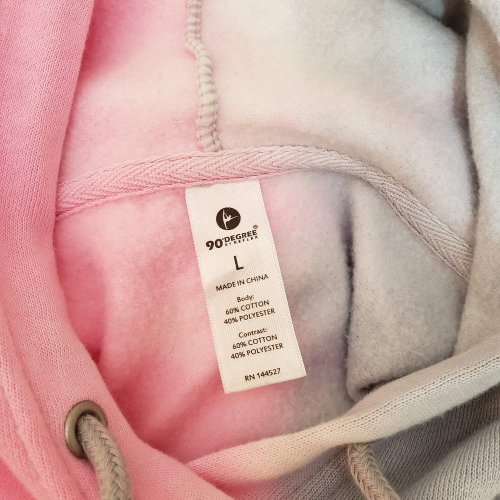 90 Degree by Reflex Tie-Dye Cropped Hoodie - Picture 5 of 7